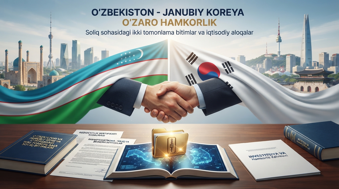 O‘zbekiston - Janubiy Koreya hamkorlik va soliq munosabatlari hujjatlari