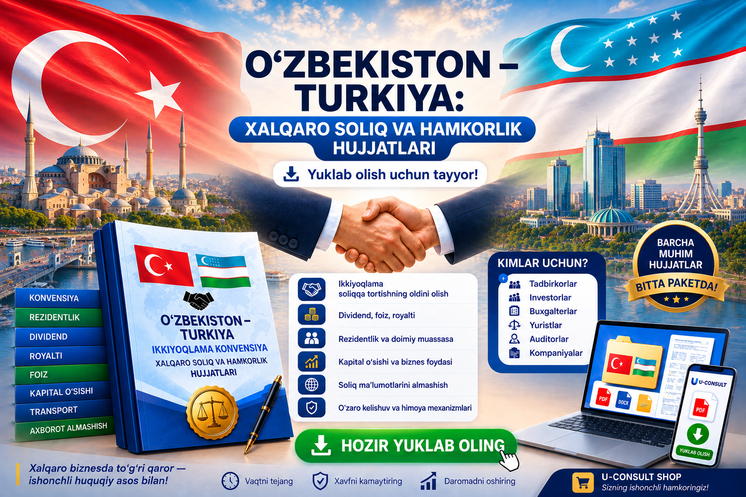 O‘zbekiston – Turkiya hamkorlik va soliq munosabatlari hujjatlari